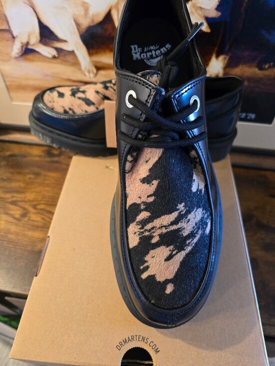 Dr. Martens Other - Dr. Martens Zeffir 3I Bex Buttero Hair On Black Leather Shoes Men's Sz 12 US NEW